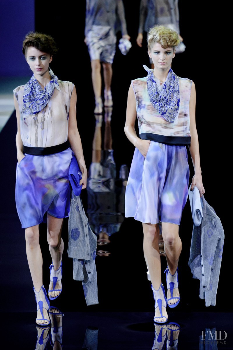 Ava Smith featured in  the Giorgio Armani fashion show for Spring/Summer 2014