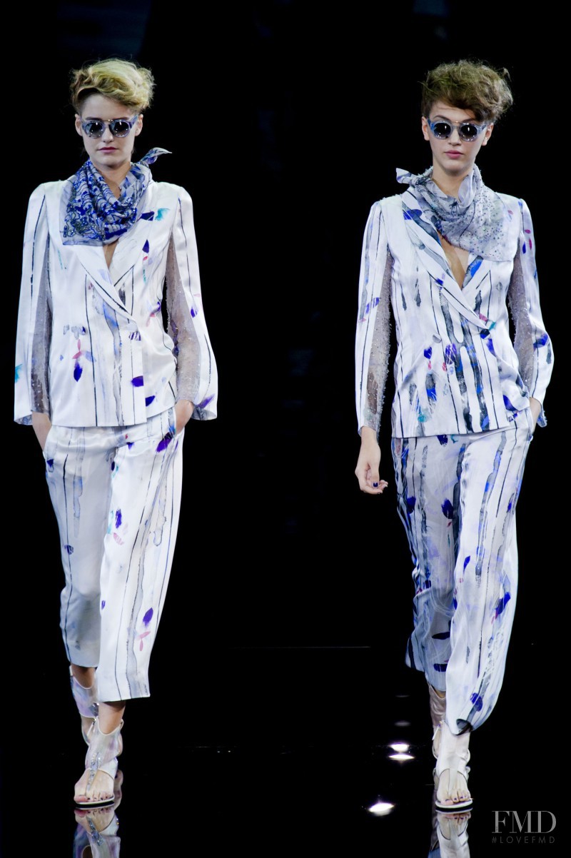 Neus Bermejo featured in  the Giorgio Armani fashion show for Spring/Summer 2014
