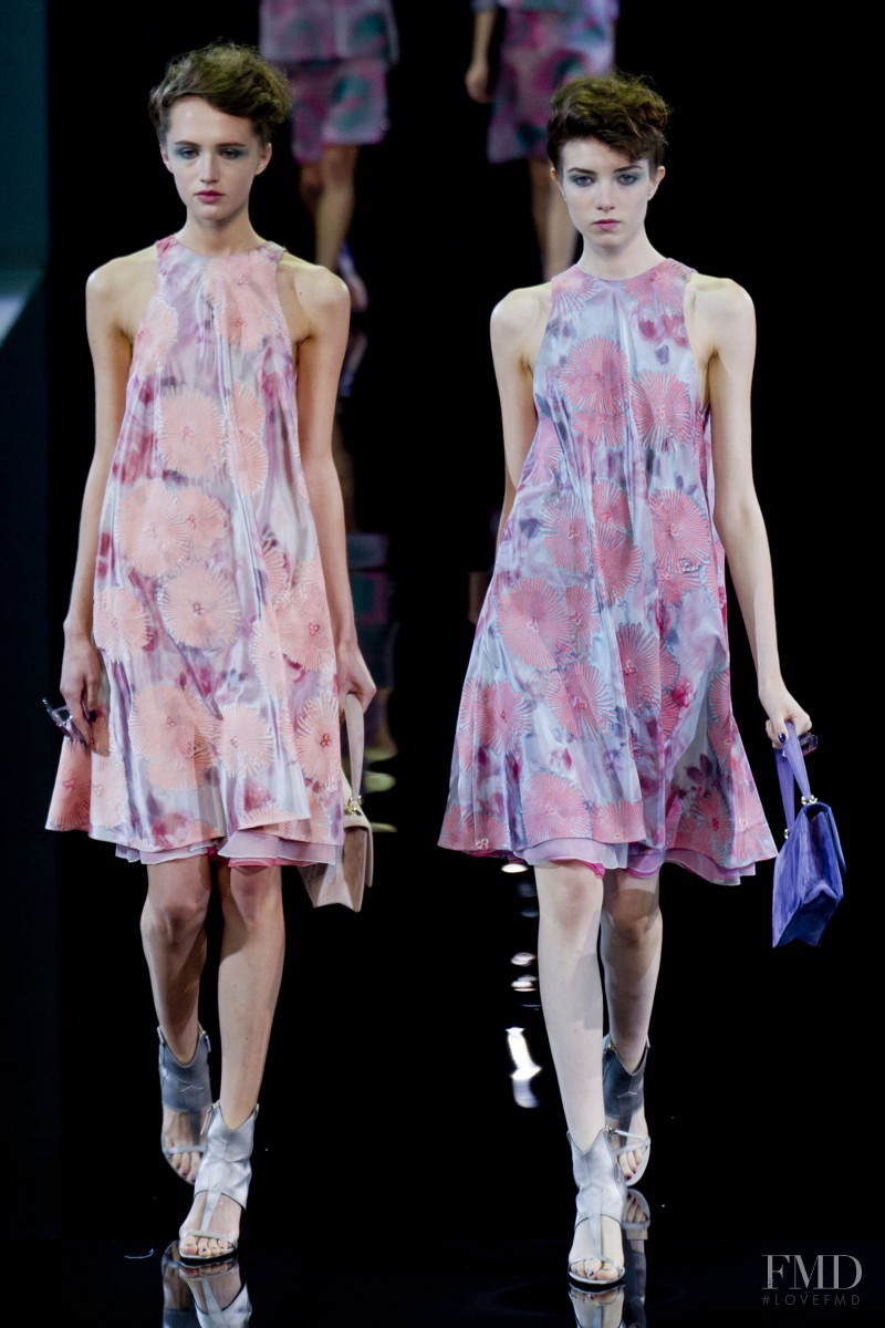 Grace Hartzel featured in  the Giorgio Armani fashion show for Spring/Summer 2014