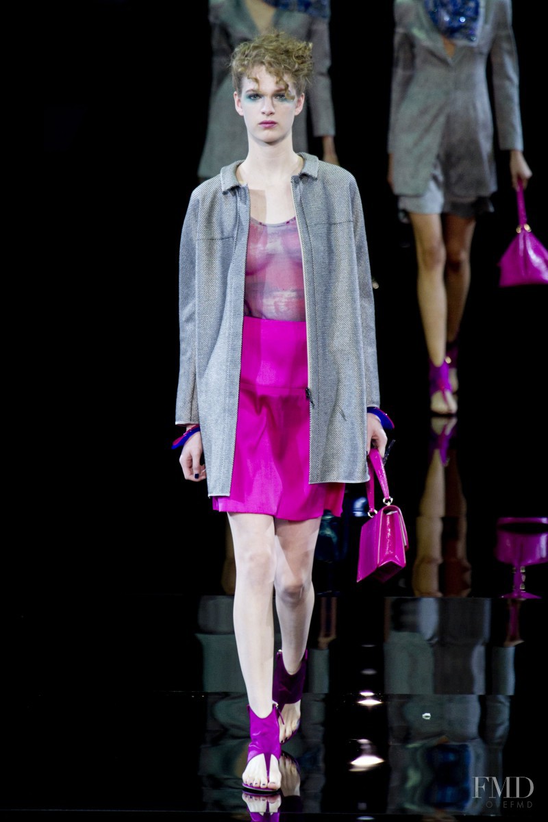 Ashleigh Good featured in  the Giorgio Armani fashion show for Spring/Summer 2014