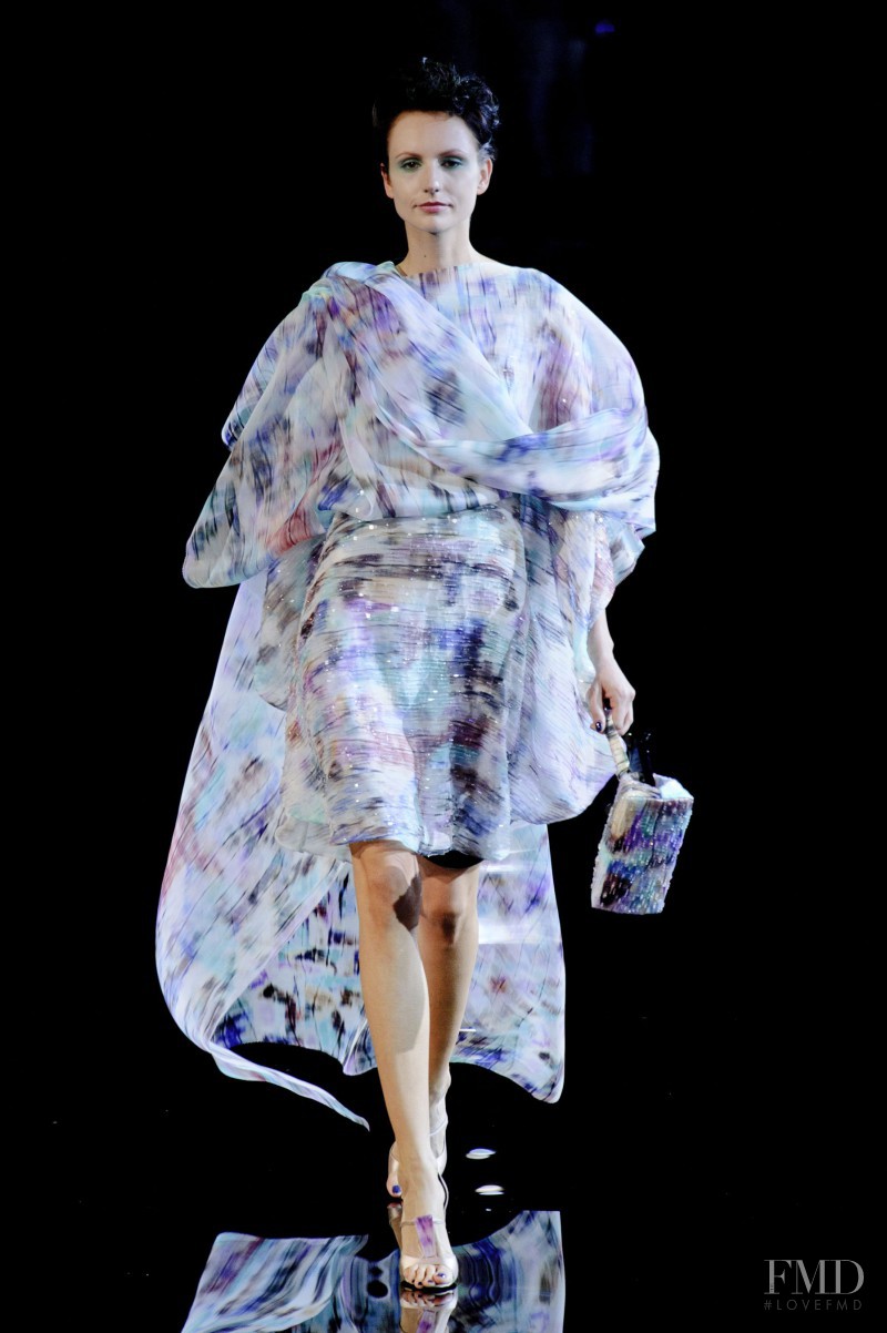 Agnese Zogla featured in  the Giorgio Armani fashion show for Spring/Summer 2014