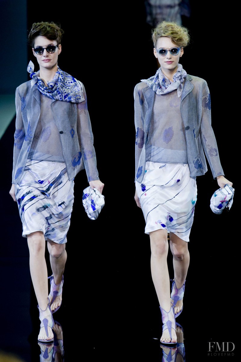 Mariana Coldebella featured in  the Giorgio Armani fashion show for Spring/Summer 2014