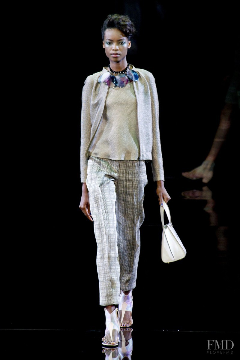 Maria Borges featured in  the Giorgio Armani fashion show for Spring/Summer 2014