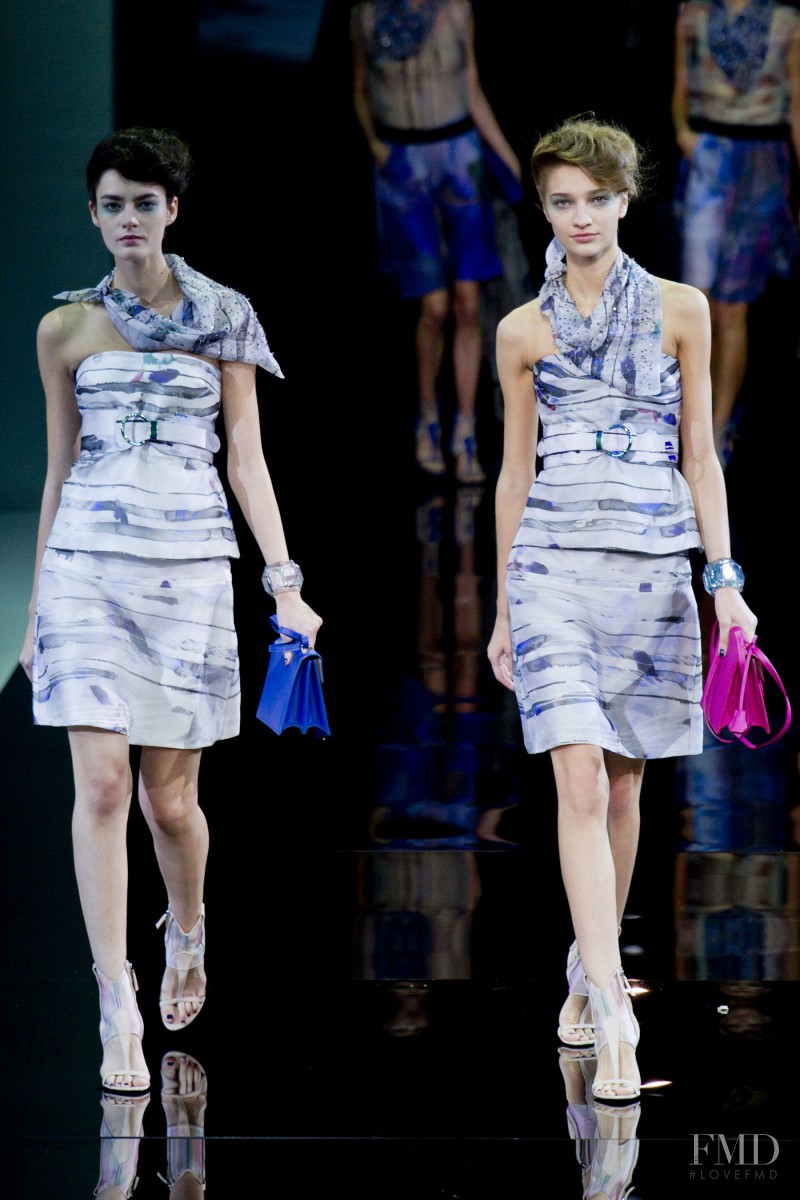 Anastasija Titko featured in  the Giorgio Armani fashion show for Spring/Summer 2014