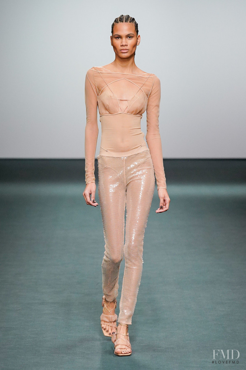 Lina Cruz featured in  the Nensi Dojaka fashion show for Autumn/Winter 2022