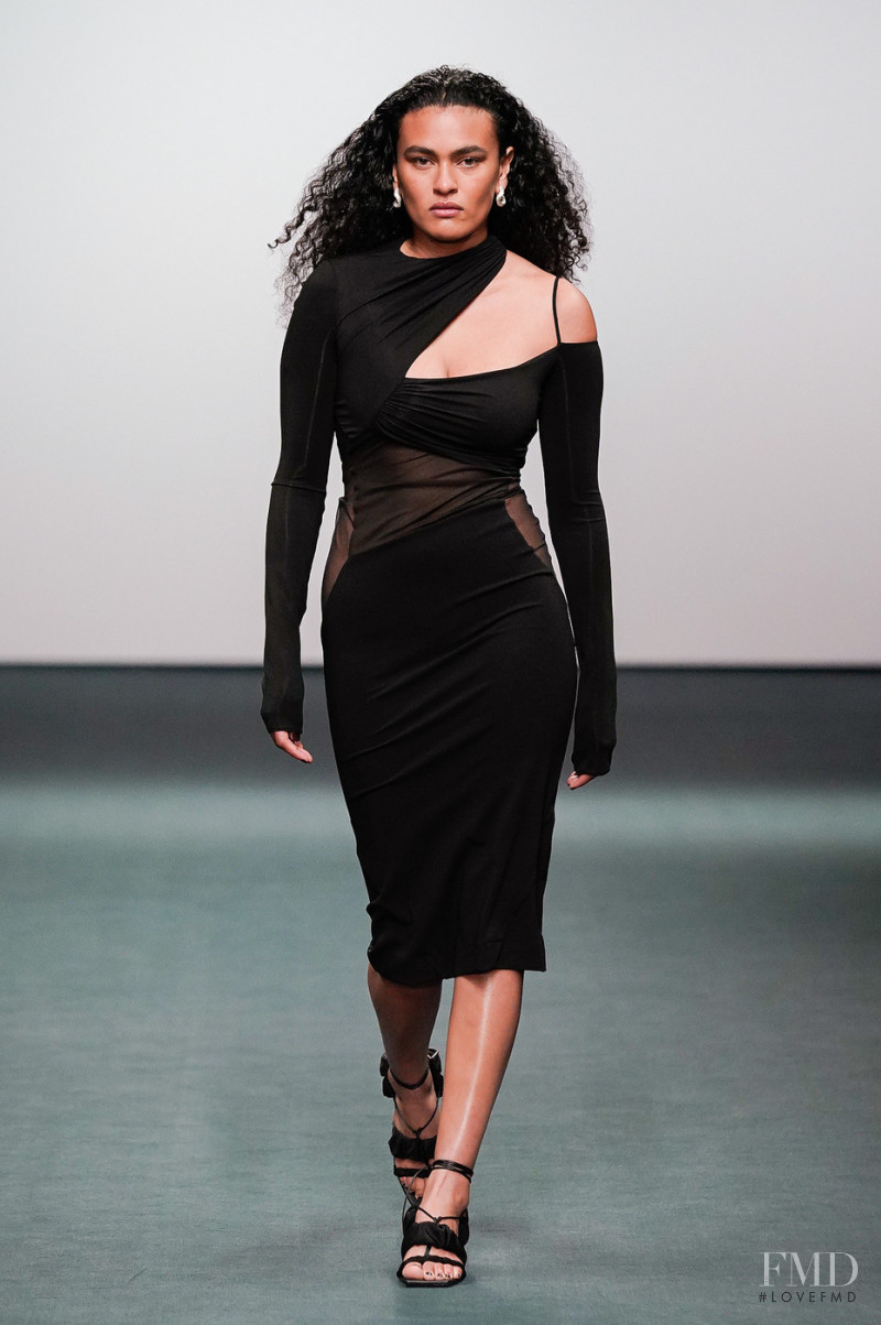 Ylang Messenguiral featured in  the Nensi Dojaka fashion show for Autumn/Winter 2022