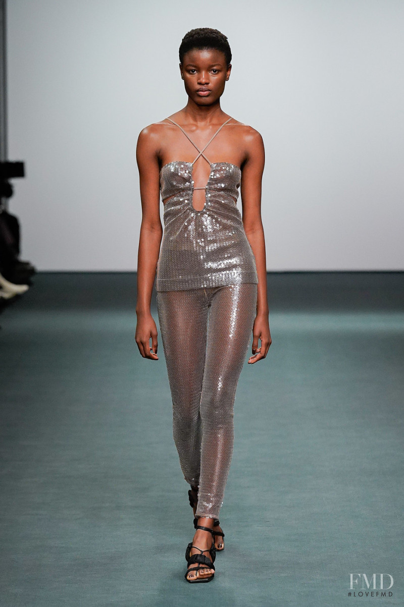 Anya Ekung featured in  the Nensi Dojaka fashion show for Autumn/Winter 2022