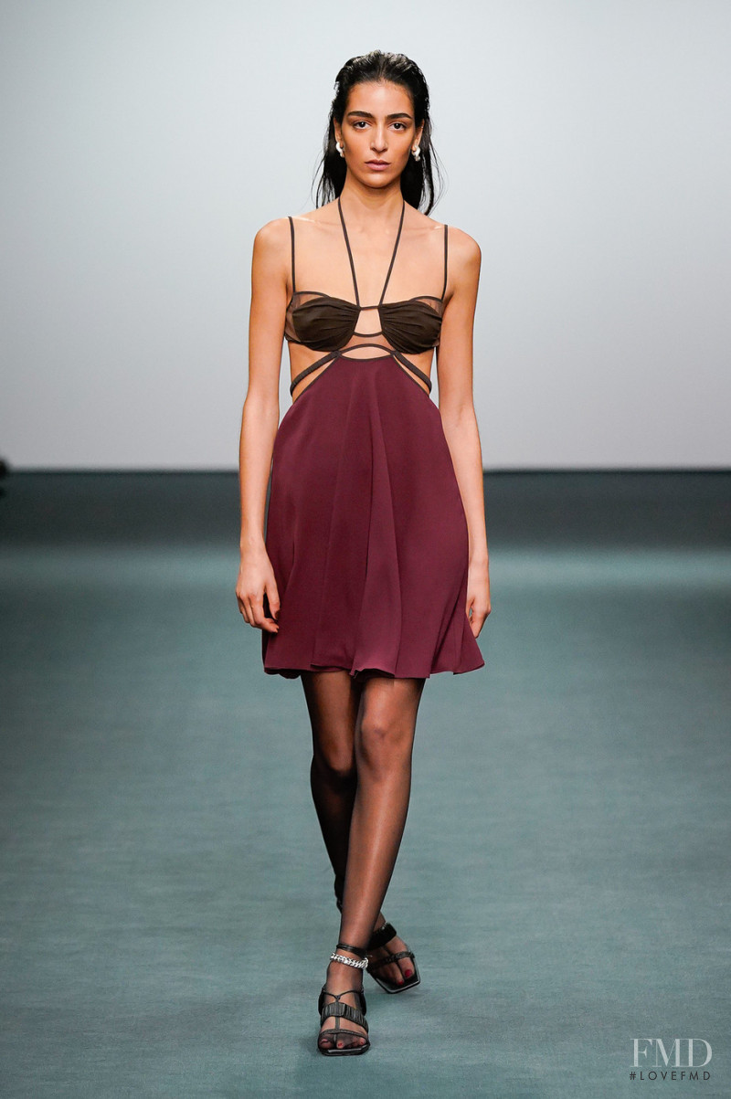 Nora Attal featured in  the Nensi Dojaka fashion show for Autumn/Winter 2022