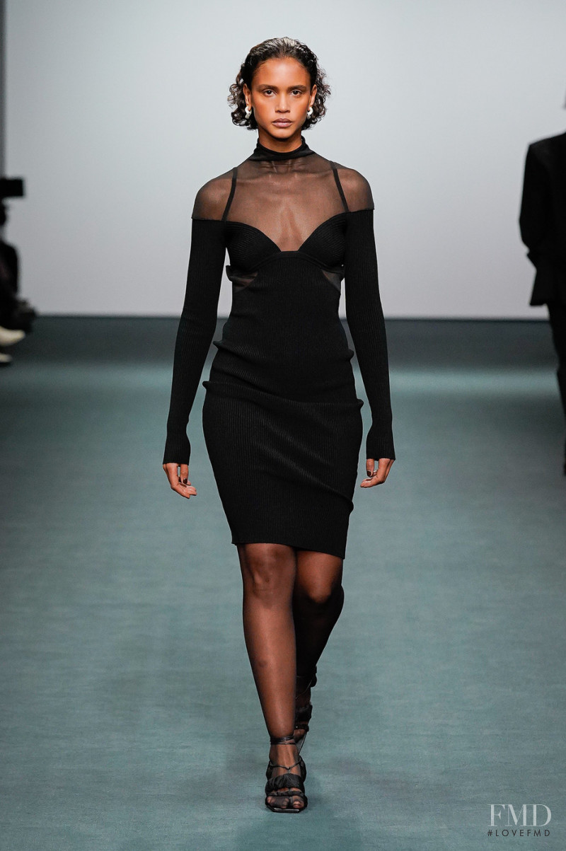 Malaika Holmen featured in  the Nensi Dojaka fashion show for Autumn/Winter 2022