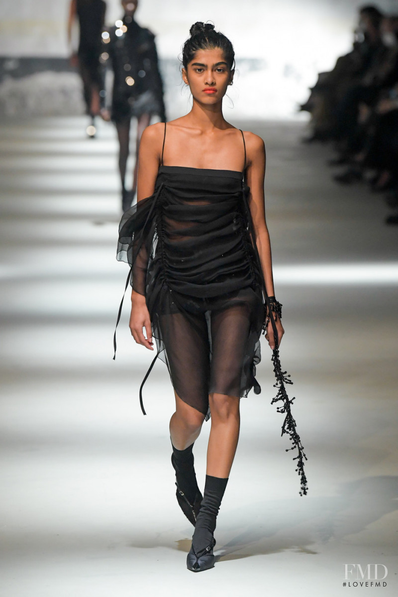 Ashley Radjarame featured in  the N° 21 fashion show for Autumn/Winter 2022