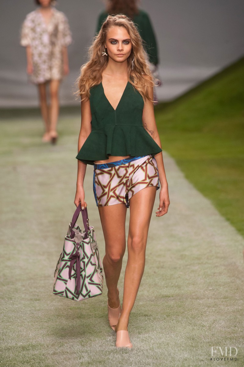 Cara Delevingne featured in  the Topshop Unique fashion show for Spring/Summer 2014