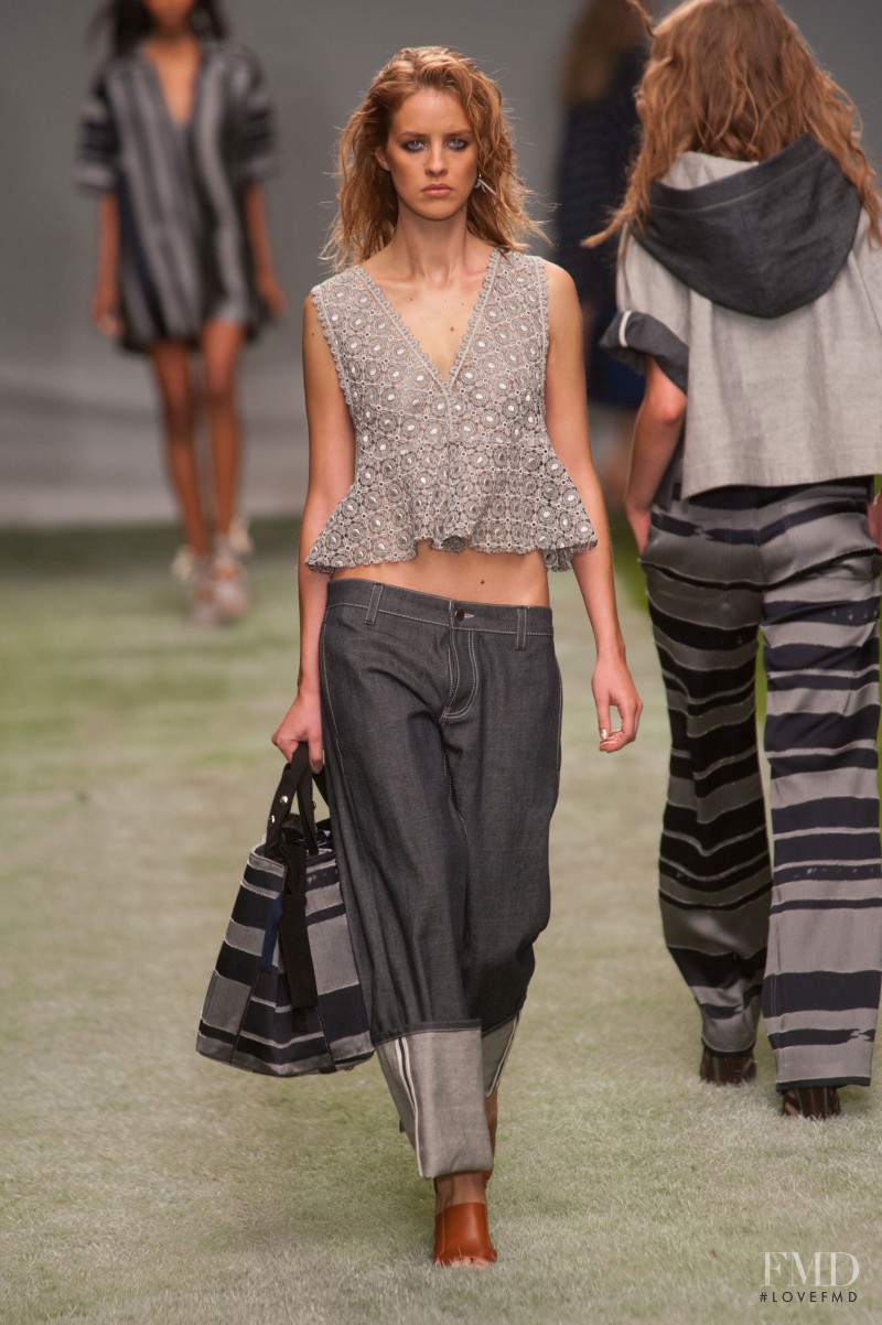 Julia Frauche featured in  the Topshop Unique fashion show for Spring/Summer 2014