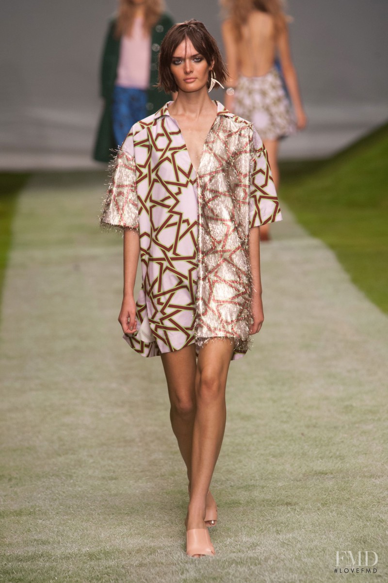 Sam Rollinson featured in  the Topshop Unique fashion show for Spring/Summer 2014