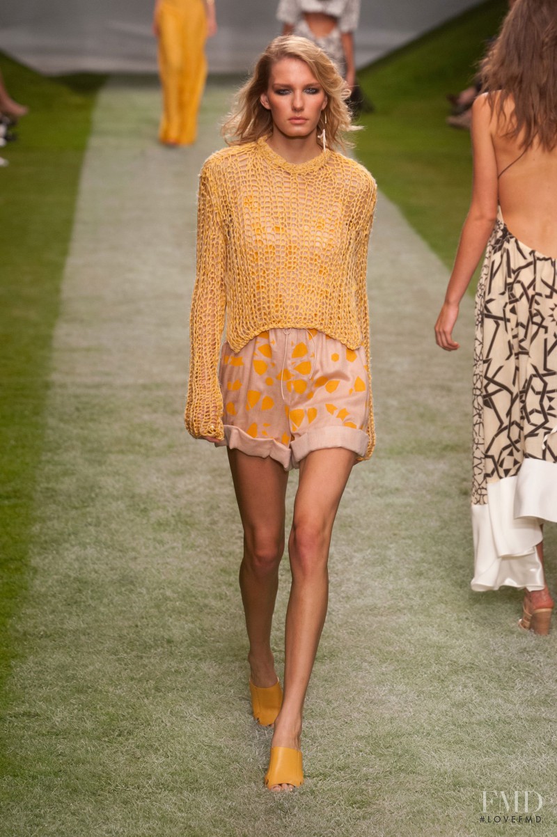 Marique Schimmel featured in  the Topshop Unique fashion show for Spring/Summer 2014