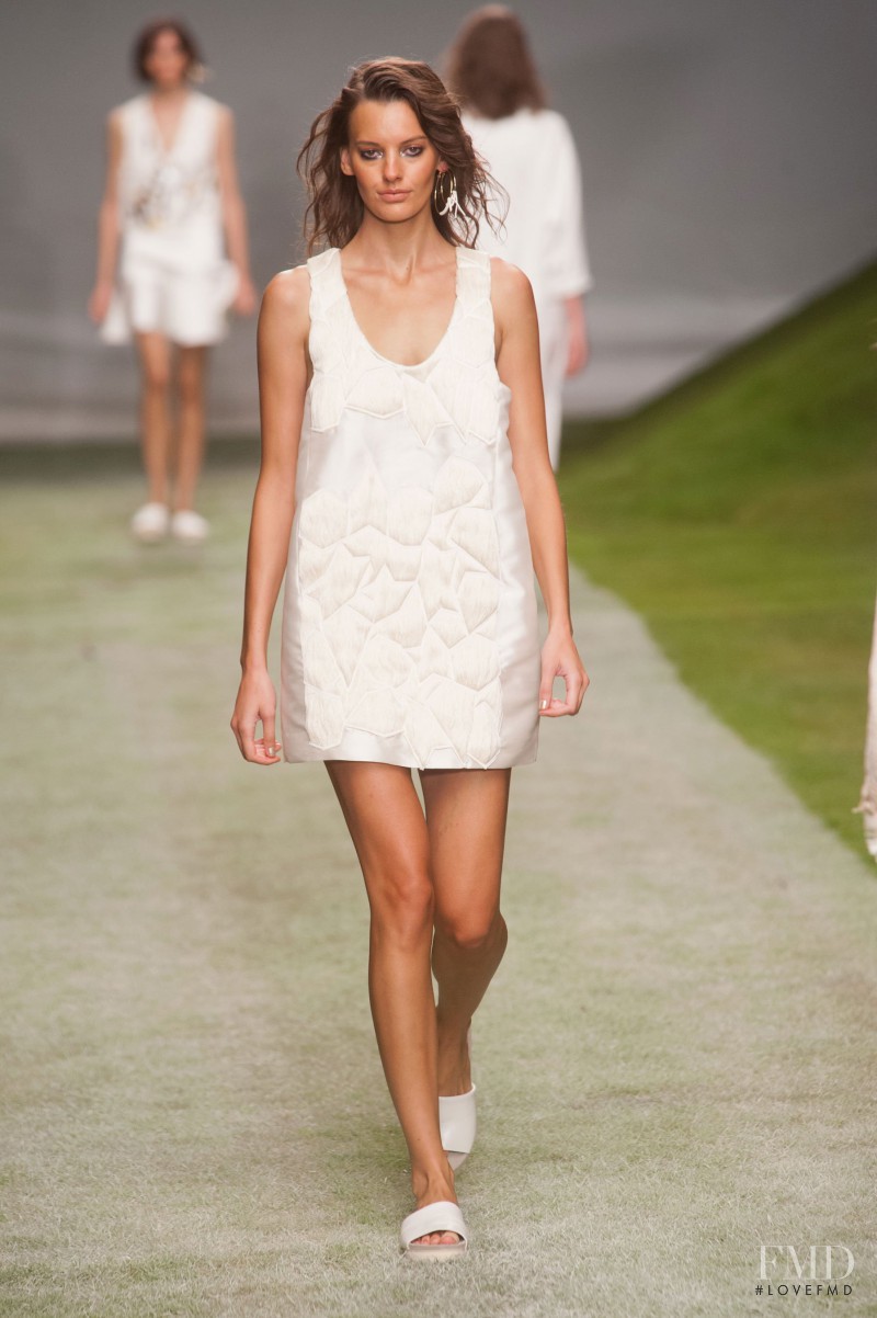 Amanda Murphy featured in  the Topshop Unique fashion show for Spring/Summer 2014