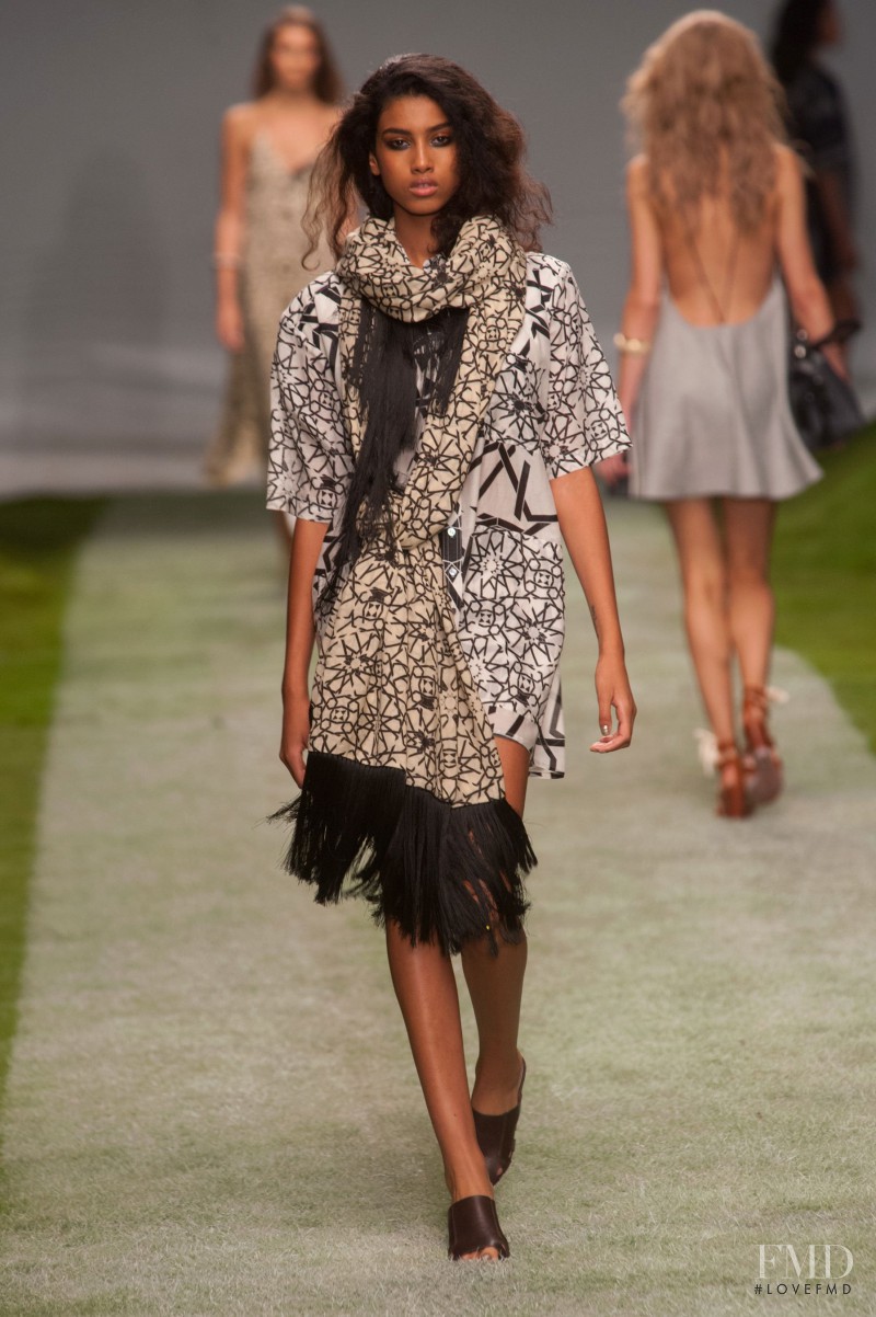 Imaan Hammam featured in  the Topshop Unique fashion show for Spring/Summer 2014