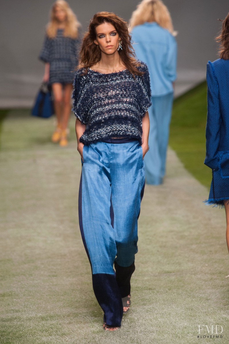 Meghan Collison featured in  the Topshop Unique fashion show for Spring/Summer 2014