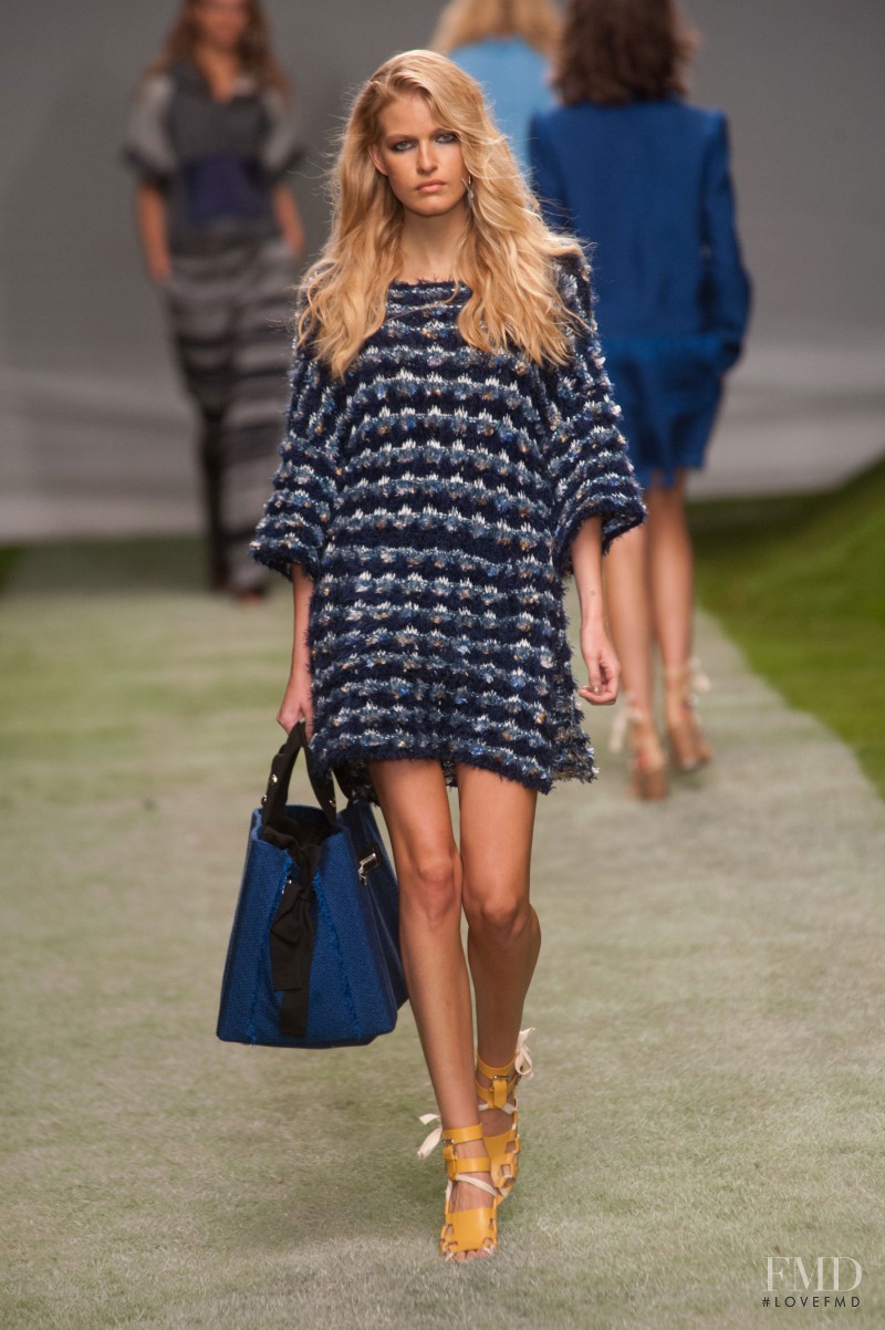 Louise Parker featured in  the Topshop Unique fashion show for Spring/Summer 2014
