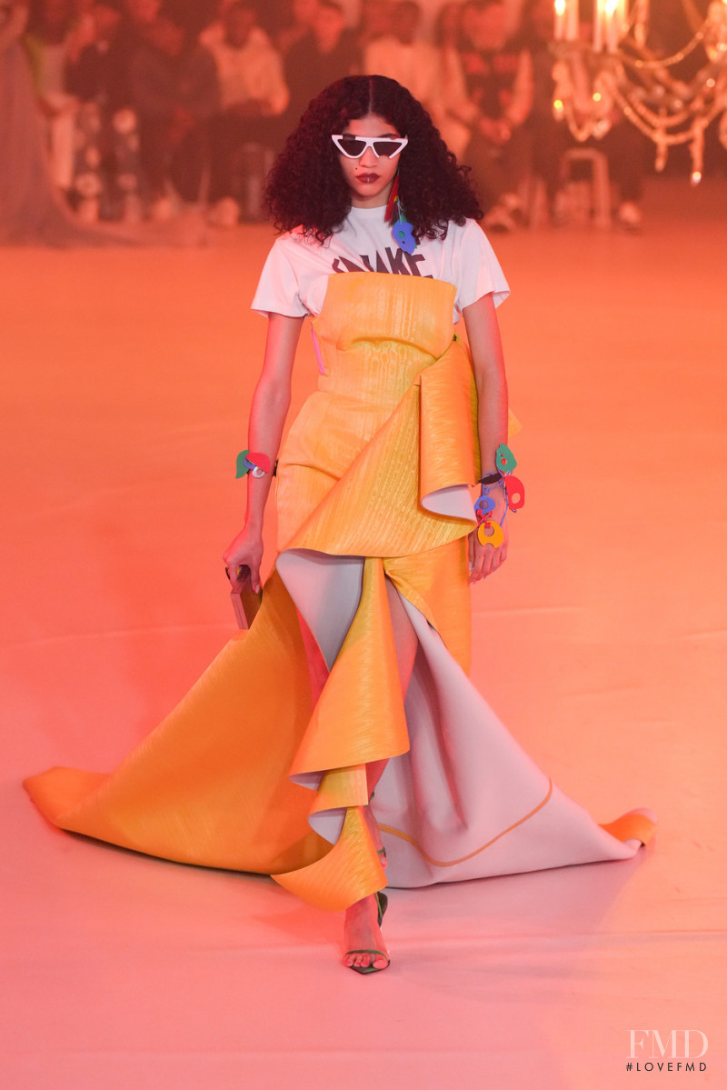 Raynara Negrine featured in  the Off-White fashion show for Autumn/Winter 2022