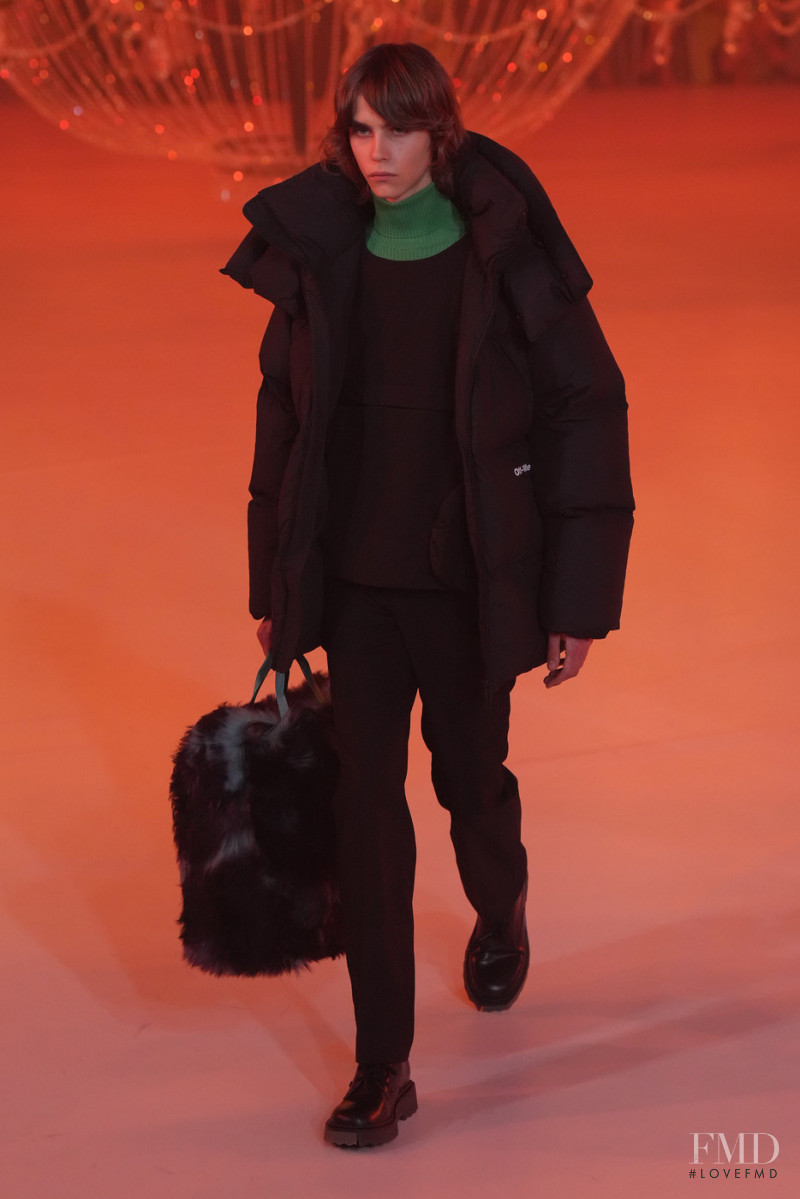 Frederic Bittner featured in  the Off-White fashion show for Autumn/Winter 2022