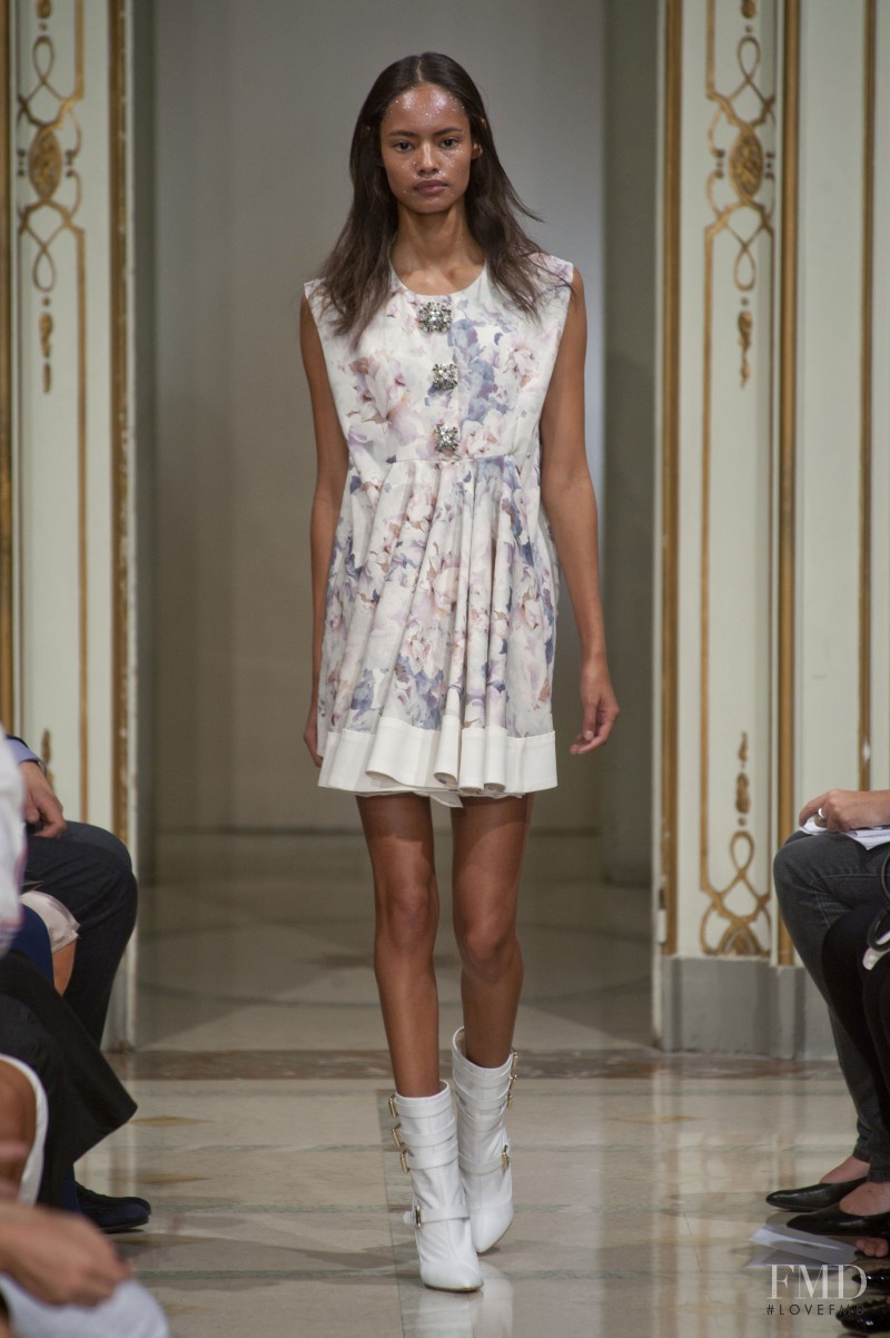 Malaika Firth featured in  the Francesco Scognamiglio fashion show for Spring/Summer 2014