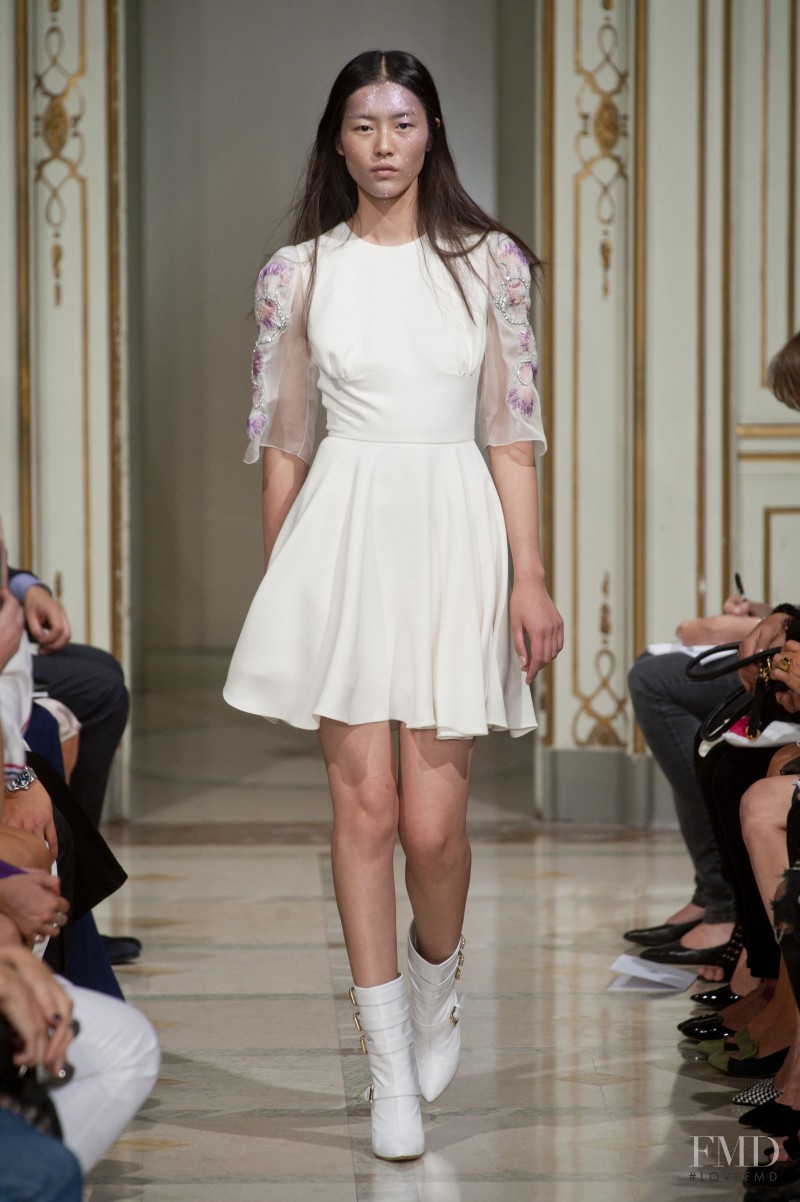 Liu Wen featured in  the Francesco Scognamiglio fashion show for Spring/Summer 2014