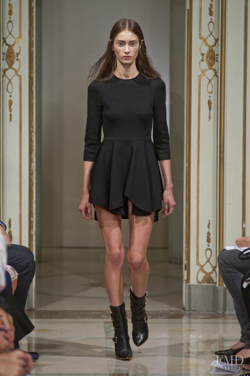 Marine Deleeuw featured in  the Francesco Scognamiglio fashion show for Spring/Summer 2014