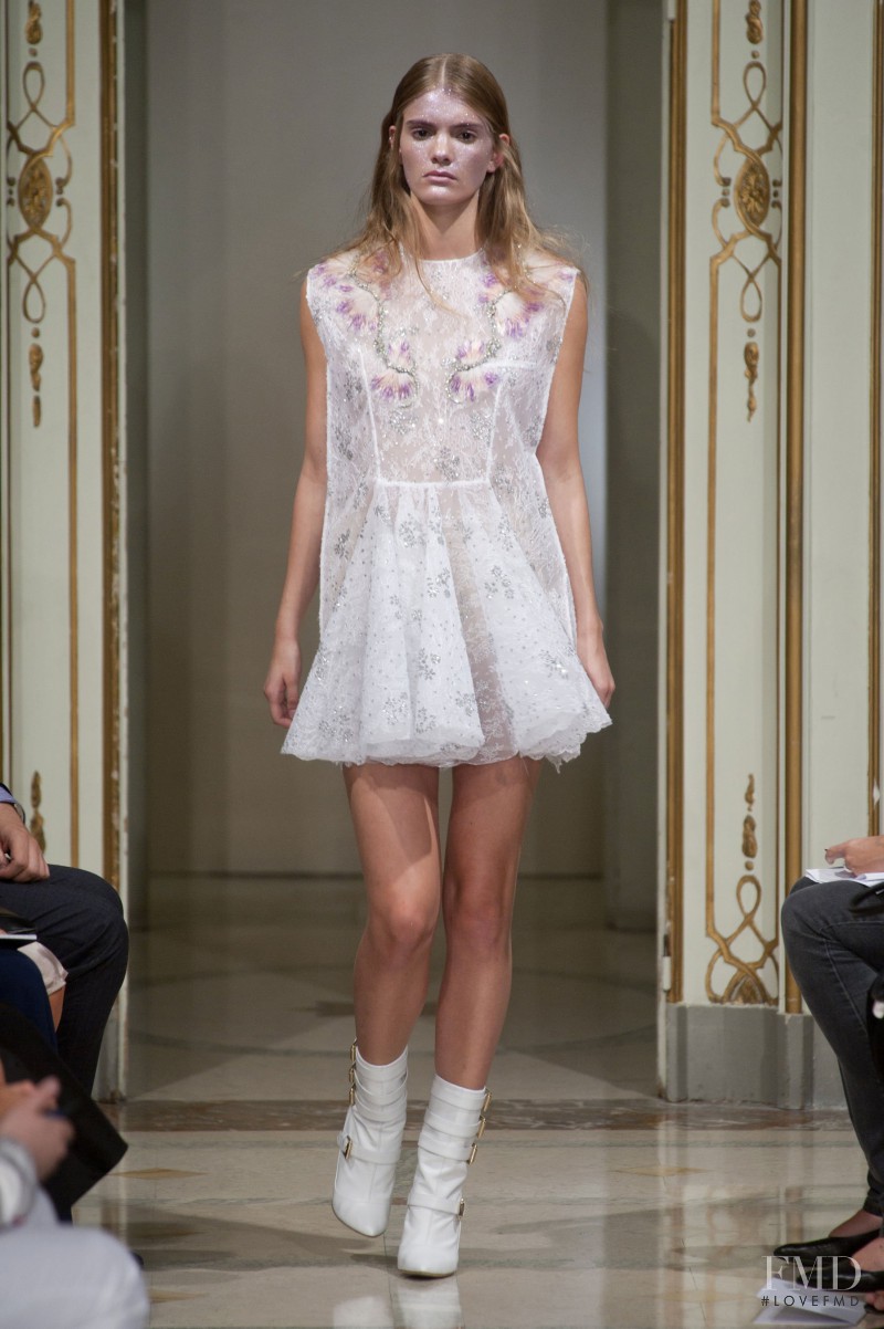Emily Astrup featured in  the Francesco Scognamiglio fashion show for Spring/Summer 2014