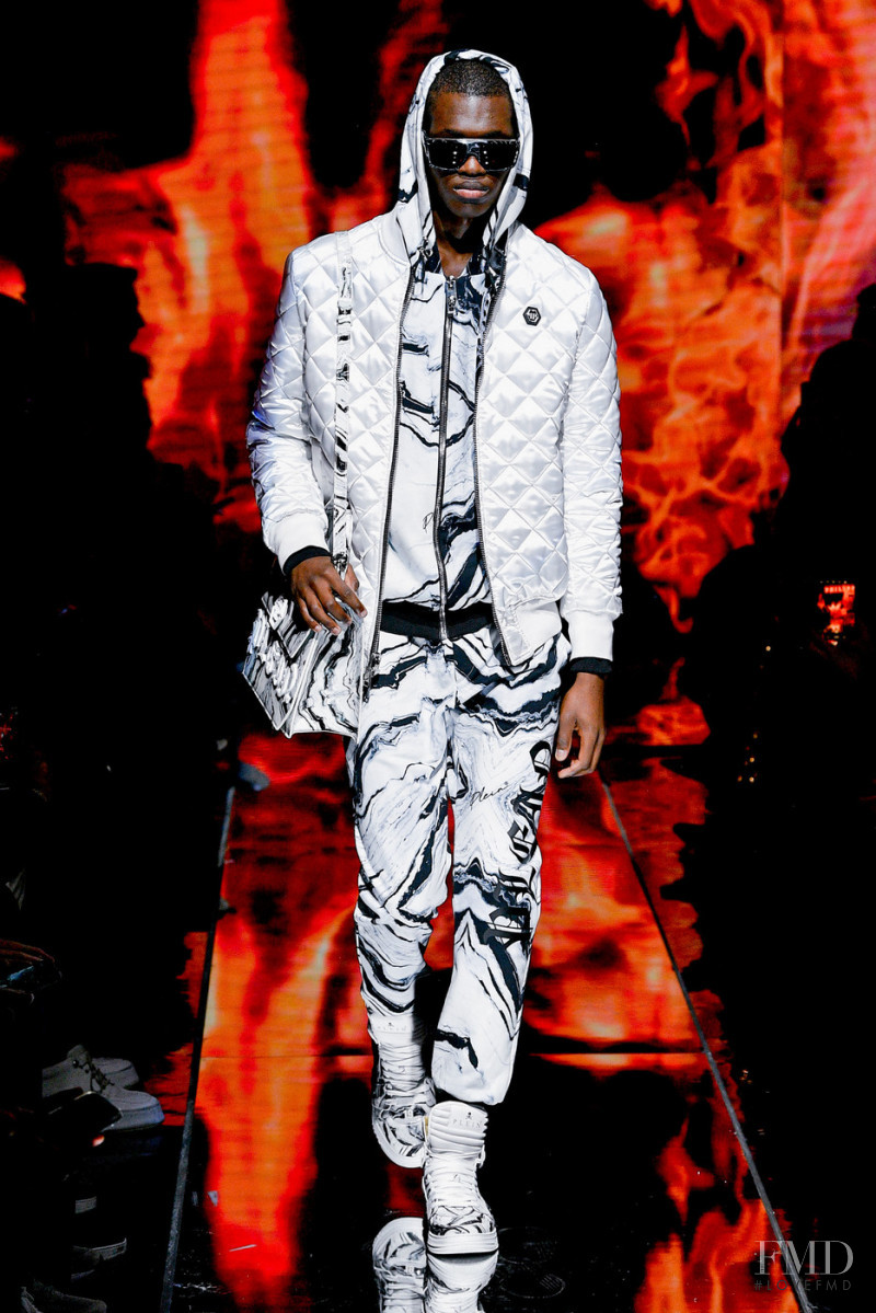 Ismael Savane featured in  the Philipp Plein fashion show for Autumn/Winter 2022