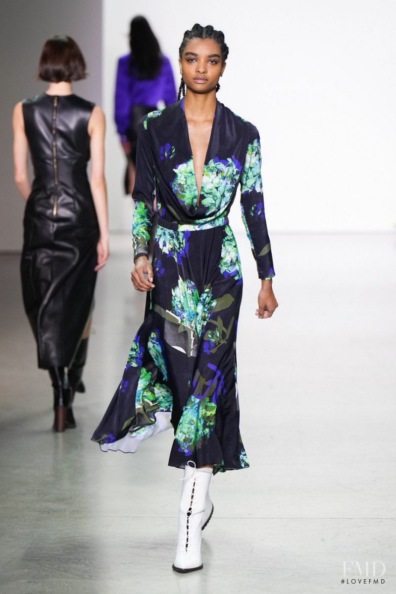 India Sampson featured in  the Prabal Gurung fashion show for Autumn/Winter 2022