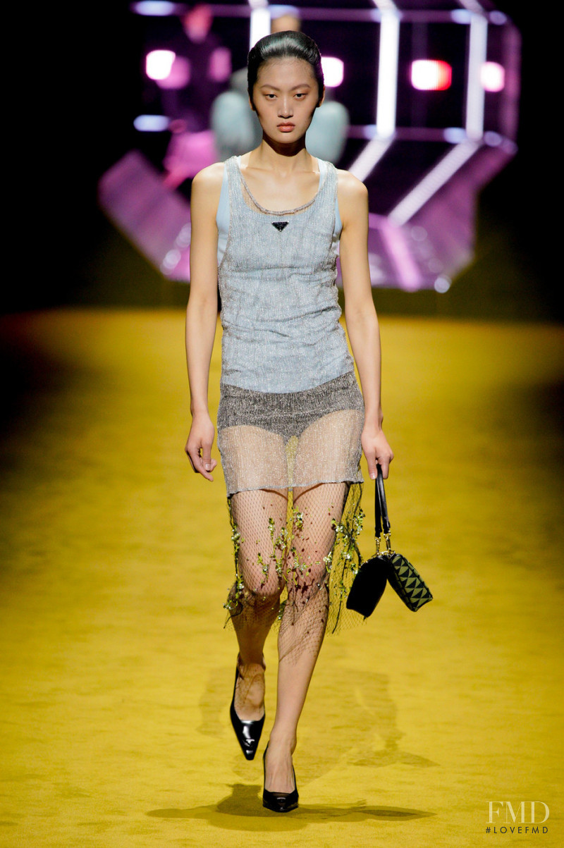 Yilan Hua featured in  the Prada fashion show for Autumn/Winter 2022