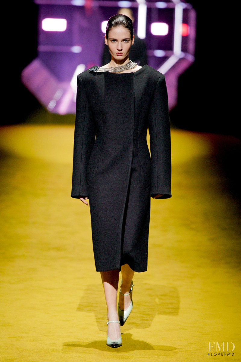 Eleonore Ghiuritan featured in  the Prada fashion show for Autumn/Winter 2022