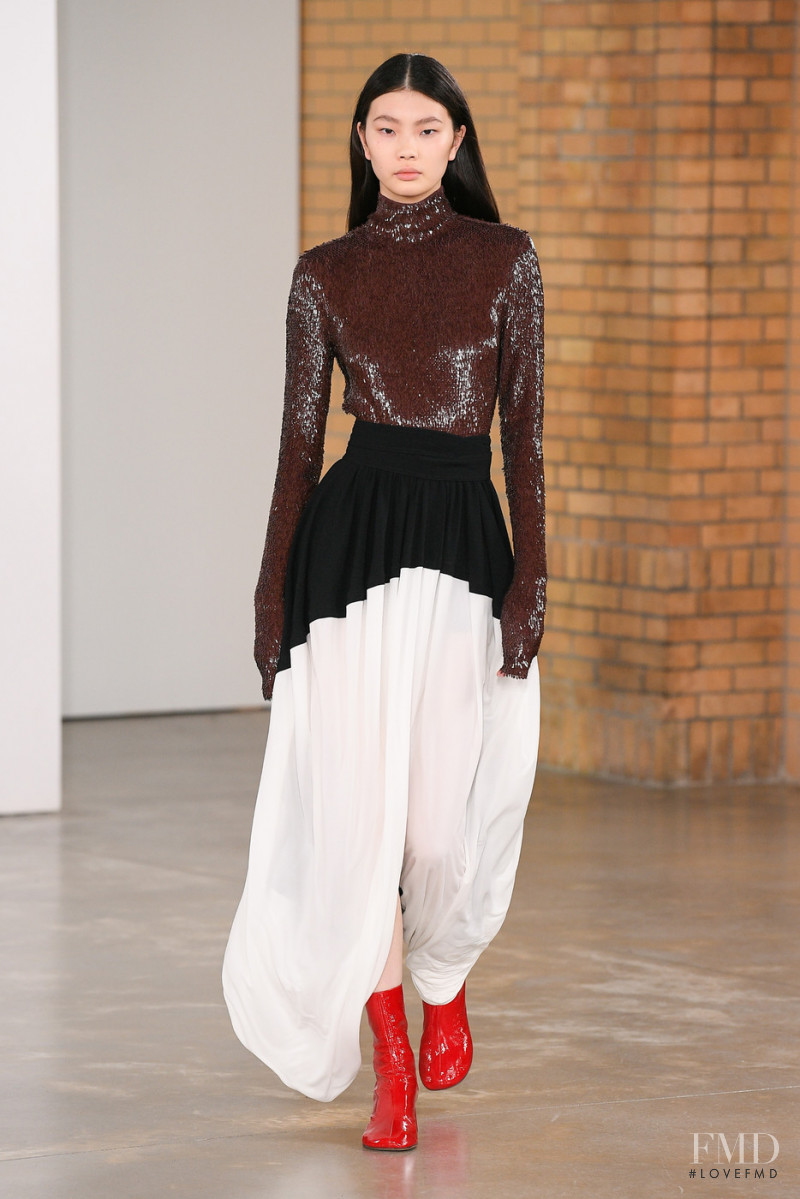 Sherry Shi featured in  the Proenza Schouler fashion show for Autumn/Winter 2022