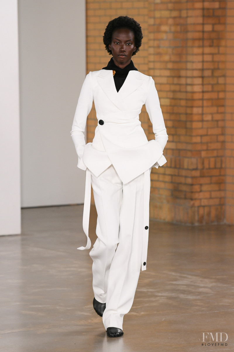 Anok Yai featured in  the Proenza Schouler fashion show for Autumn/Winter 2022