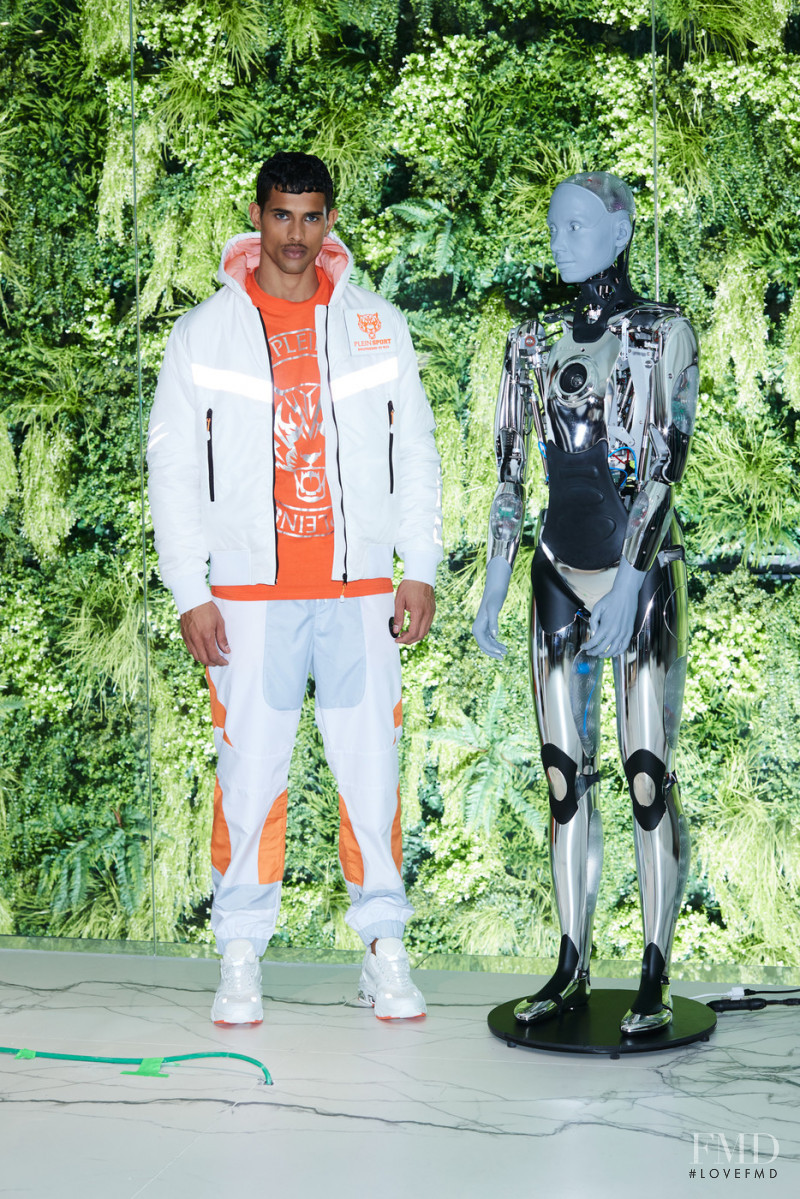 Jonas Barros featured in  the Plein Sport fashion show for Autumn/Winter 2022