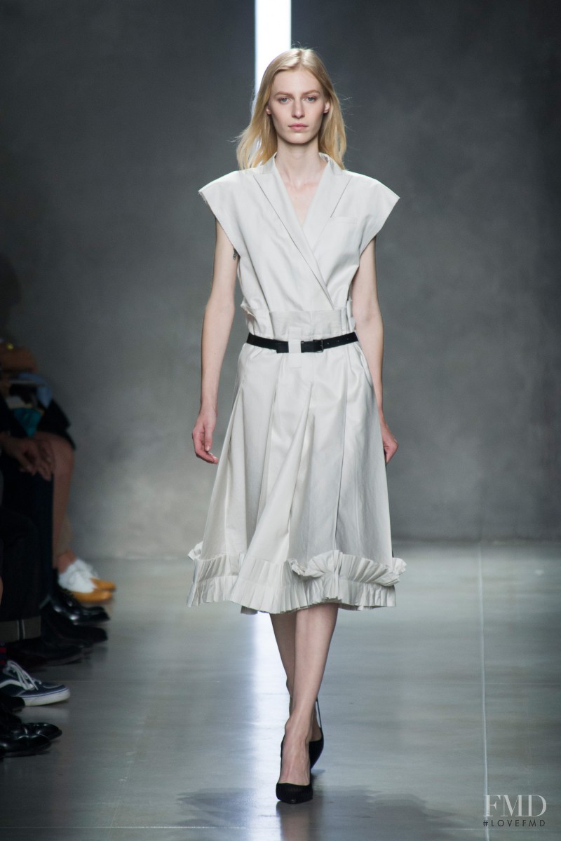 Julia Nobis featured in  the Bottega Veneta fashion show for Spring/Summer 2014