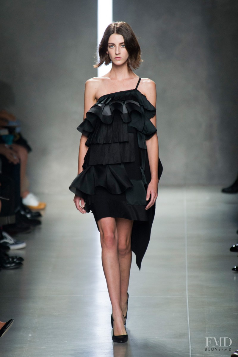 Cristina Herrmann featured in  the Bottega Veneta fashion show for Spring/Summer 2014