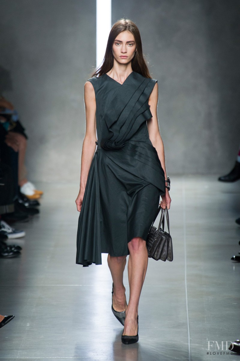 Marine Deleeuw featured in  the Bottega Veneta fashion show for Spring/Summer 2014