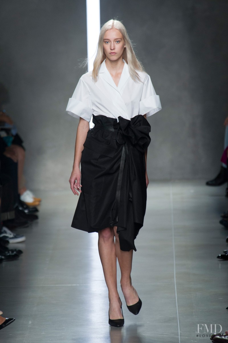 Eva Berzina featured in  the Bottega Veneta fashion show for Spring/Summer 2014