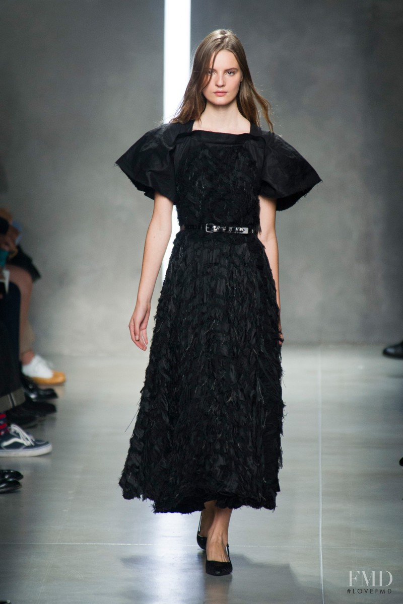 Tilda Lindstam featured in  the Bottega Veneta fashion show for Spring/Summer 2014
