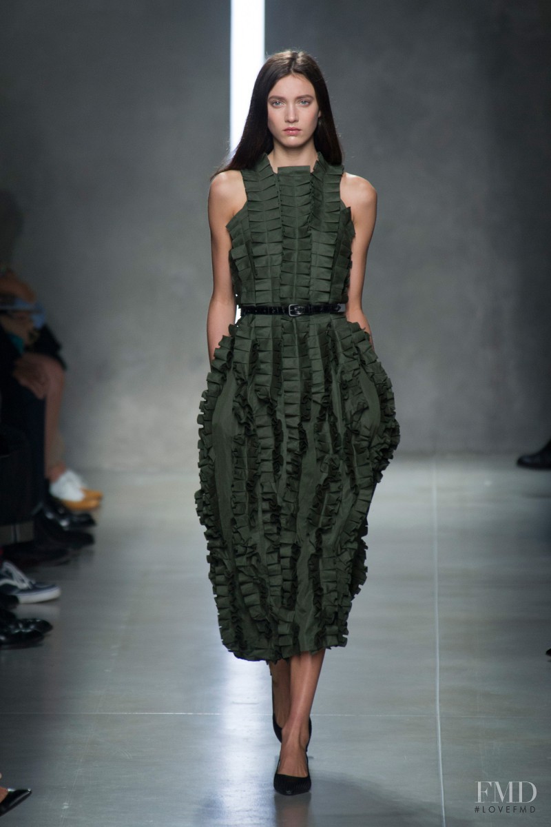 Matilda Lowther featured in  the Bottega Veneta fashion show for Spring/Summer 2014