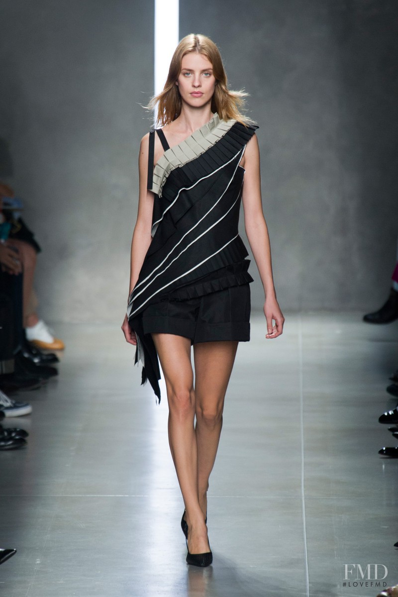 Julia Frauche featured in  the Bottega Veneta fashion show for Spring/Summer 2014