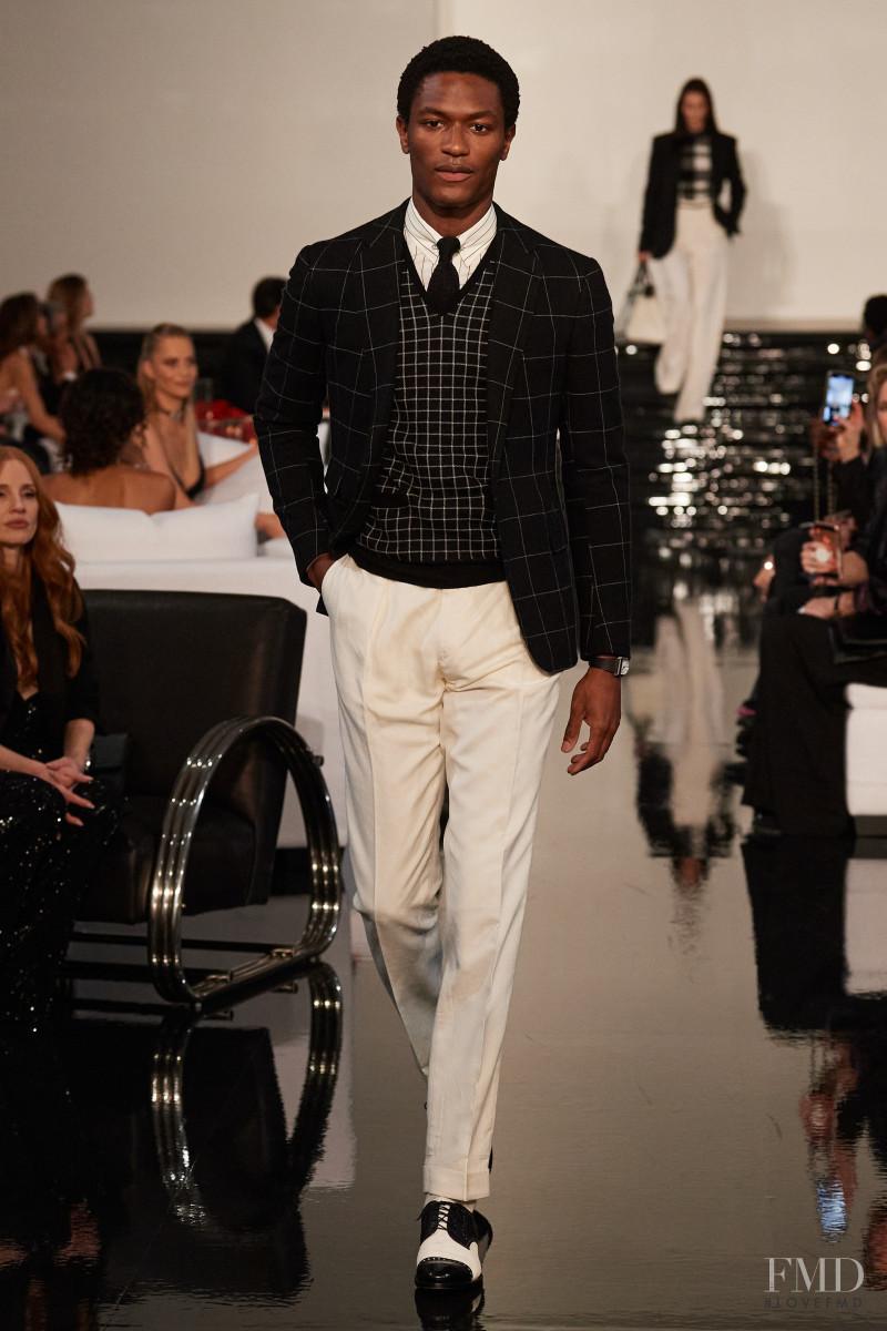 Hamid Onifade featured in  the Ralph Lauren fashion show for Autumn/Winter 2022