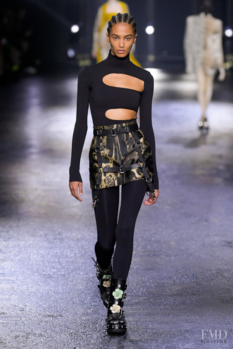Sacha Quenby featured in  the Roberto Cavalli fashion show for Autumn/Winter 2022