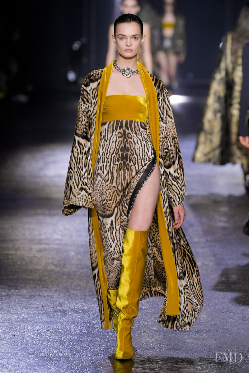 Lulu Tenney featured in  the Roberto Cavalli fashion show for Autumn/Winter 2022