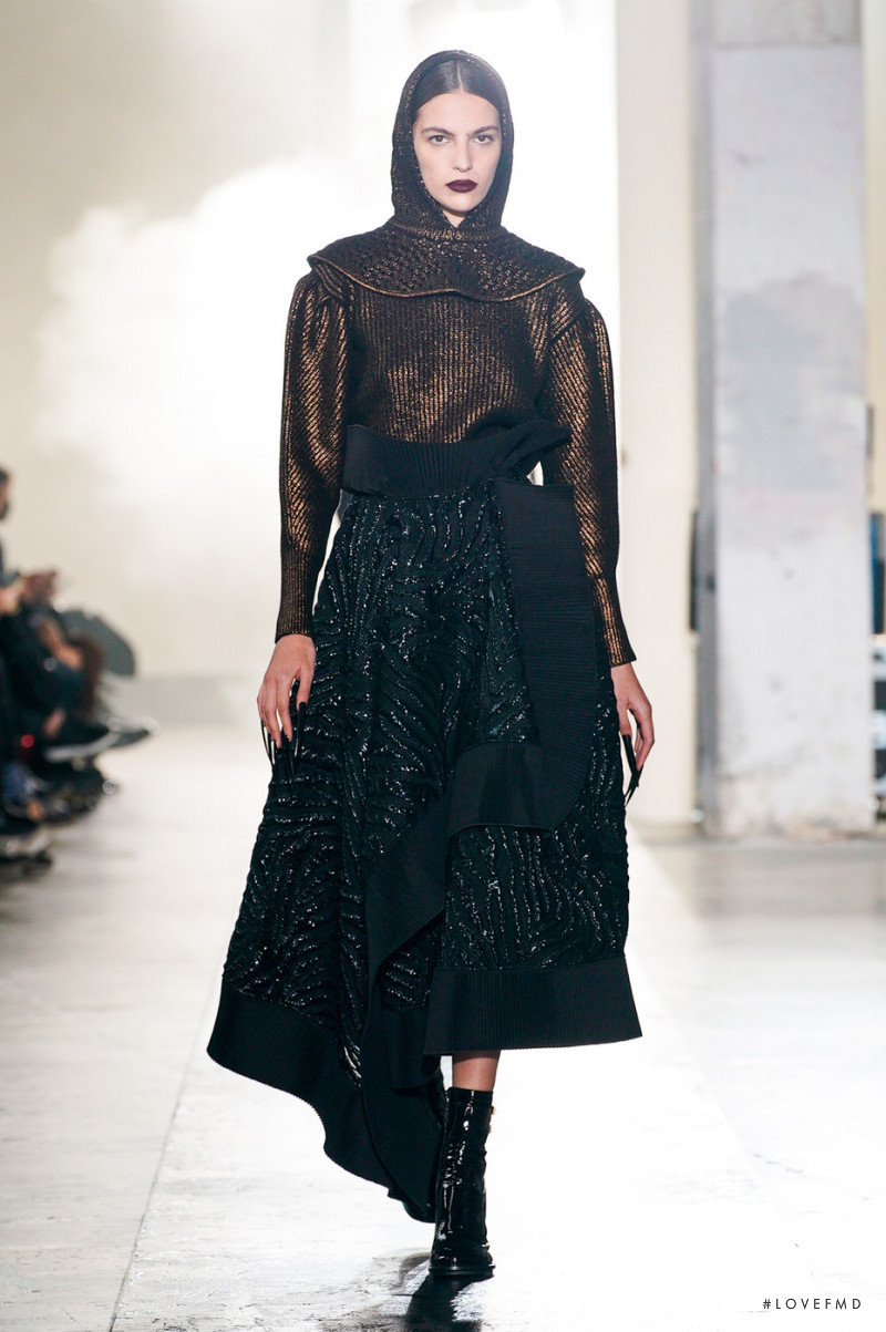 Africa Garcia featured in  the Rochas fashion show for Autumn/Winter 2022