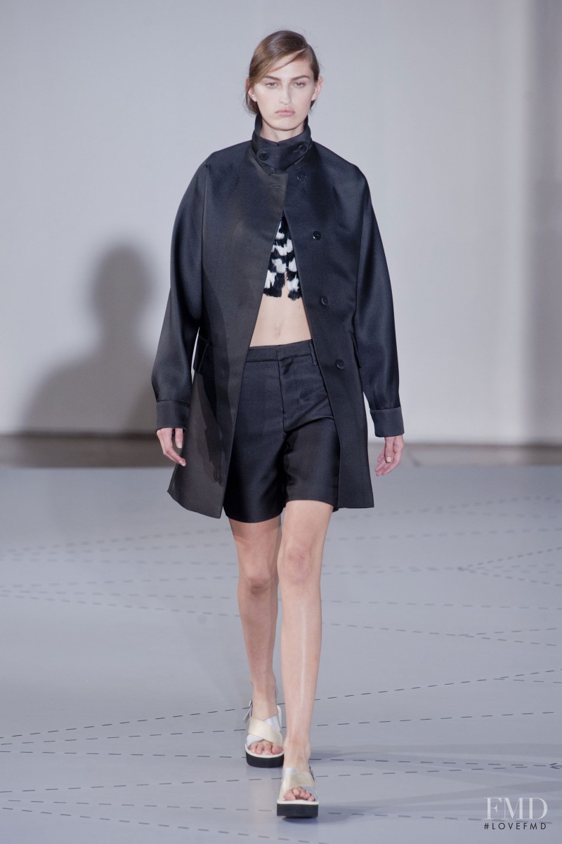 Zoe Huxford featured in  the Jil Sander fashion show for Spring/Summer 2014