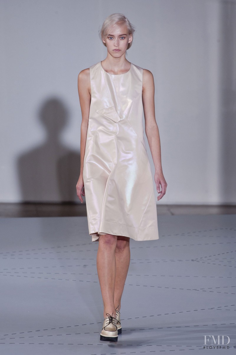 Eva Berzina featured in  the Jil Sander fashion show for Spring/Summer 2014