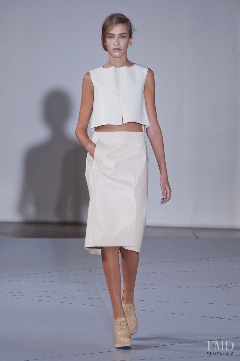 Paulina King featured in  the Jil Sander fashion show for Spring/Summer 2014