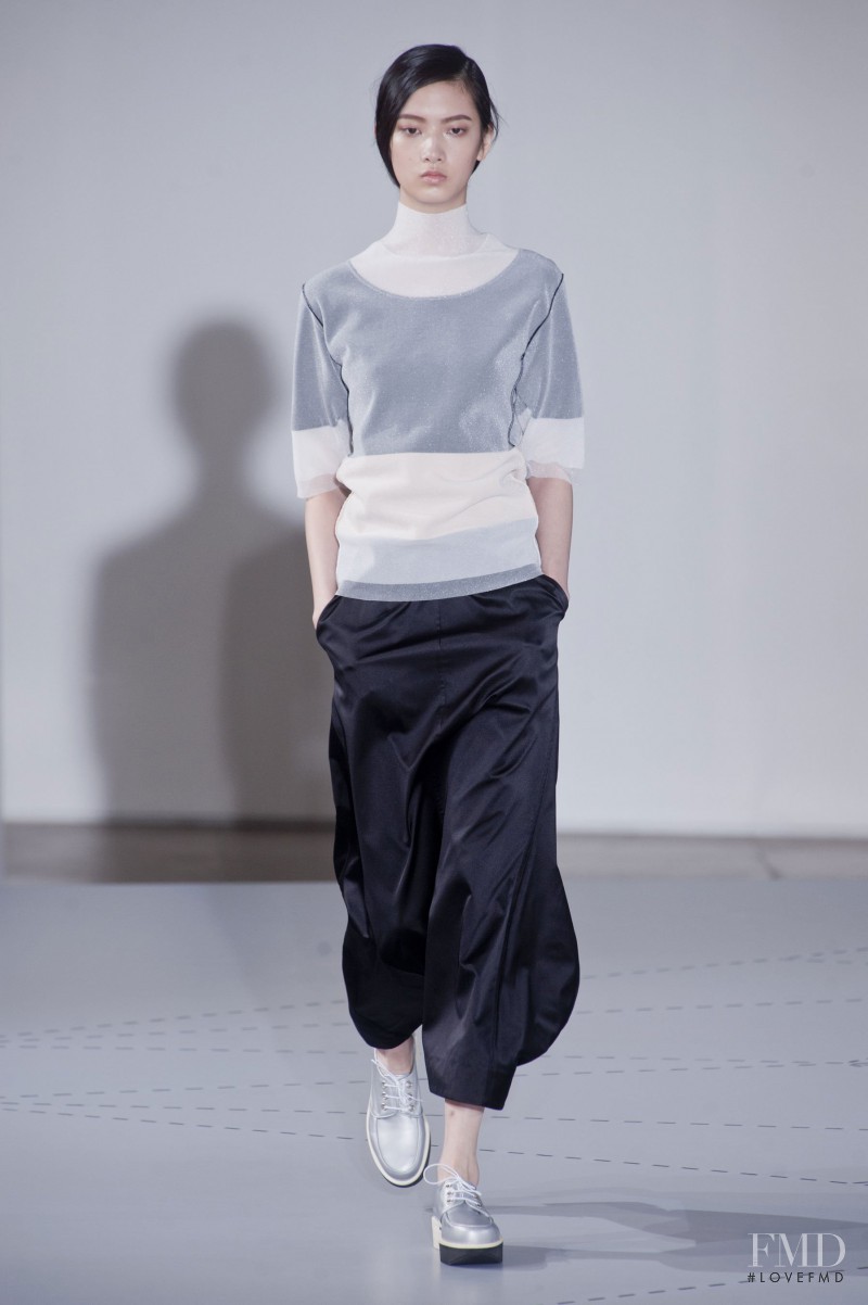 Cici Xiang Yejing featured in  the Jil Sander fashion show for Spring/Summer 2014